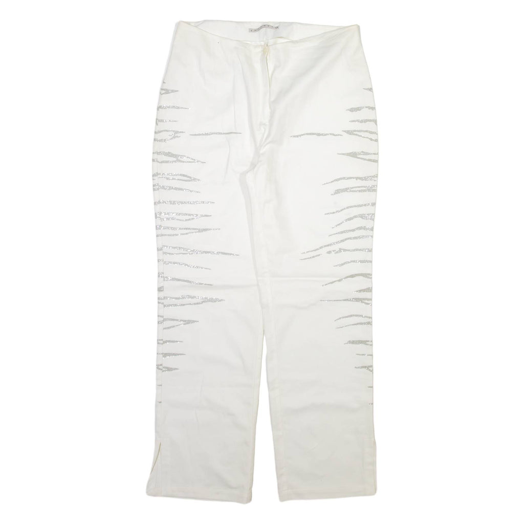 ZUCCHERO Womens Trousers White Regular Straight W32 L29