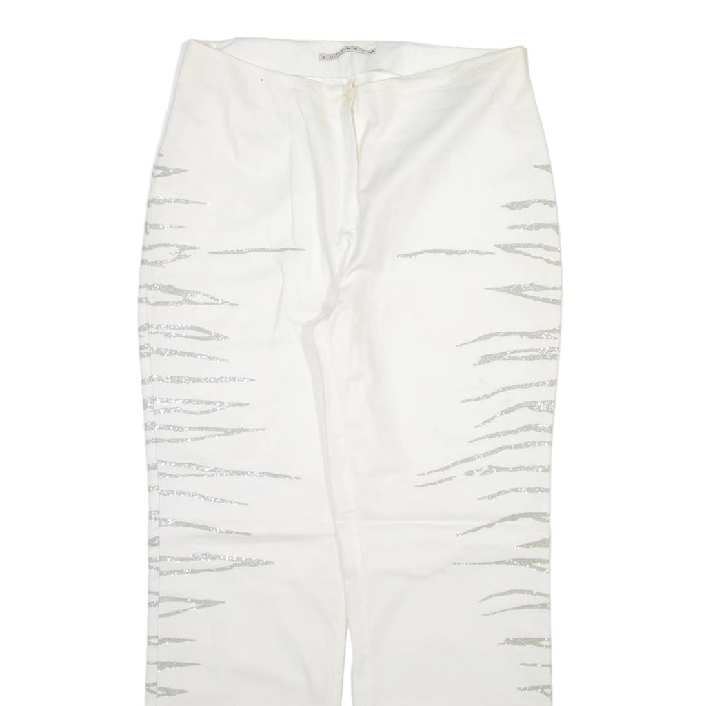 ZUCCHERO Womens Trousers White Regular Straight W32 L29