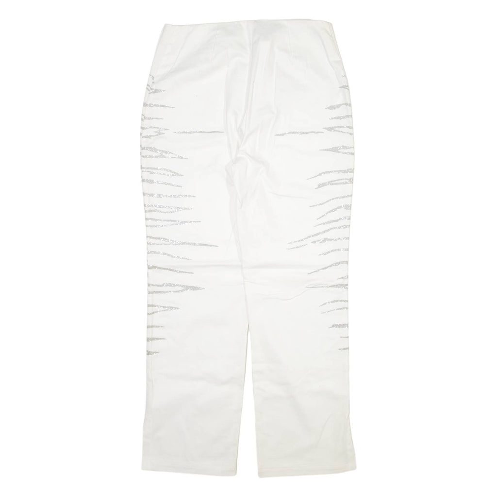 ZUCCHERO Womens Trousers White Regular Straight W32 L29