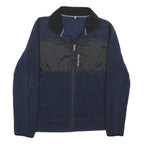 NAUTICA Mens Navy & Black Zip Jacket S Polyester Athletic Branding
