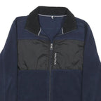NAUTICA Mens Navy & Black Zip Jacket S Polyester Athletic Branding