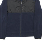 NAUTICA Mens Navy & Black Zip Jacket S Polyester Athletic Branding