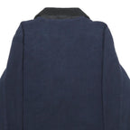 NAUTICA Mens Navy & Black Zip Jacket S Polyester Athletic Branding