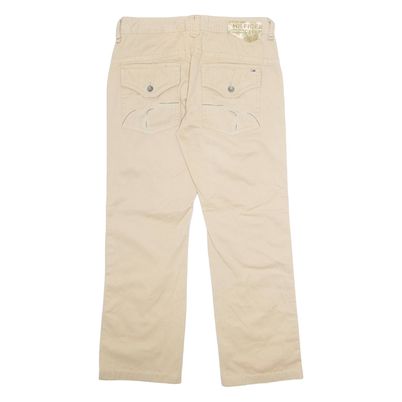 TOMMY HILFIGER Mens Trousers Beige Regular Straight W33 L29