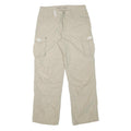 BIG BEAR Mens Polyester Blend Beige Relaxed Cargo Trousers W32 L31 Utility