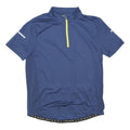 CRIVIT Mens Blue Athletic T-Shirt XL Short Sleeve Half Zip Reflective Sports