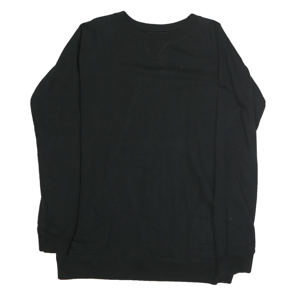 LEVI'S Mens Black Crew Neck XL Casual Cotton Sweatshirt Pullover Plain