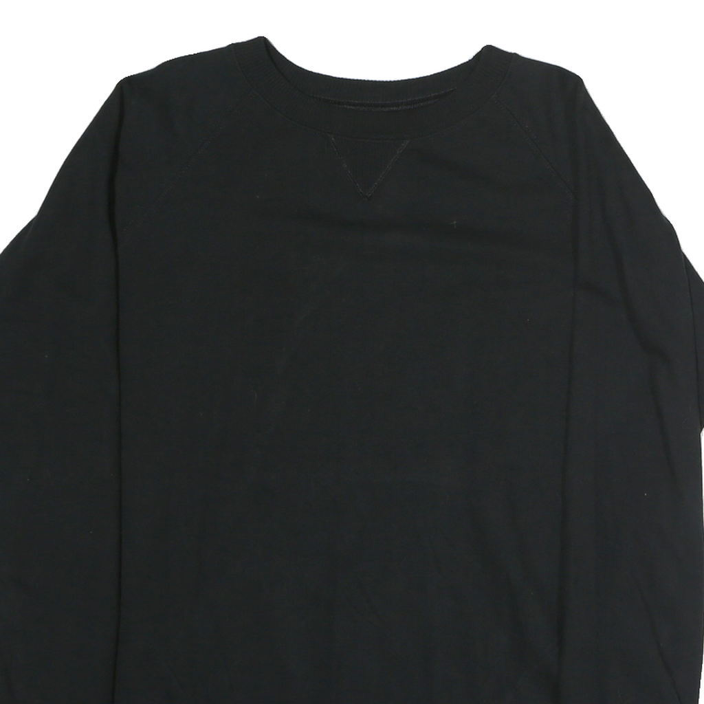LEVI'S Mens Black Crew Neck XL Casual Cotton Sweatshirt Pullover Plain