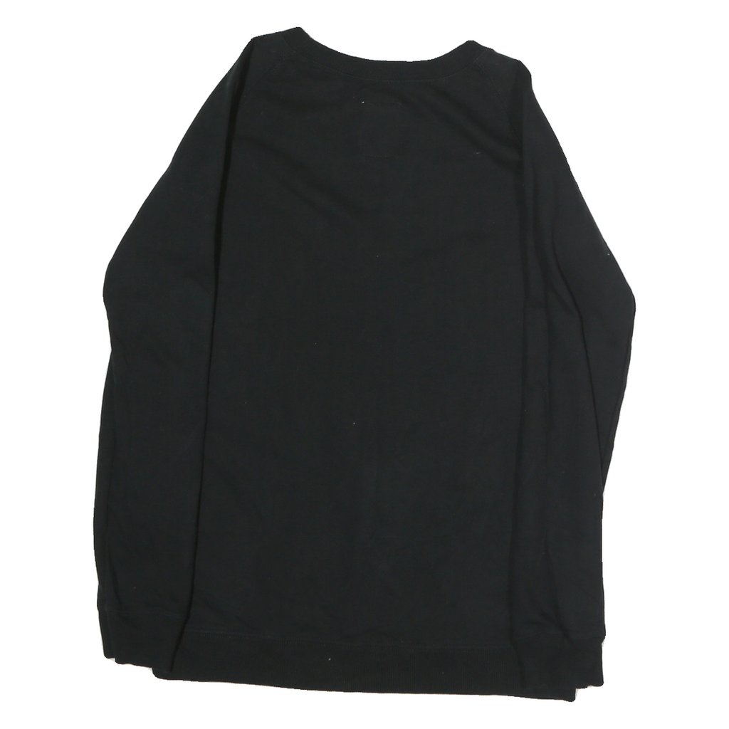LEVI'S Mens Black Crew Neck XL Casual Cotton Sweatshirt Pullover Plain