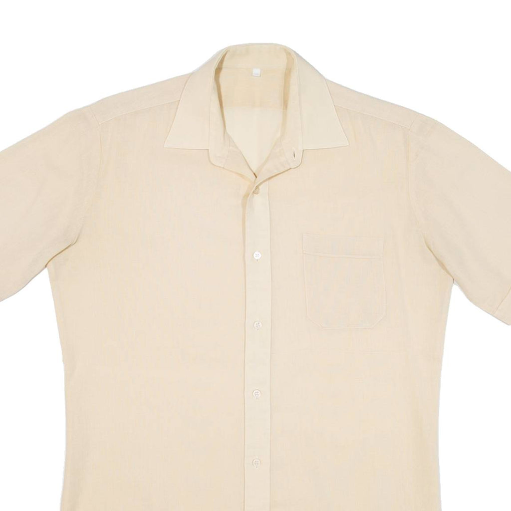 Mens Plain Shirt Yellow M