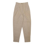 PACO RABANNE Womens Trousers Beige Relaxed Tapered Wool W24 L27