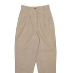 PACO RABANNE Womens Trousers Beige Relaxed Tapered Wool W24 L27