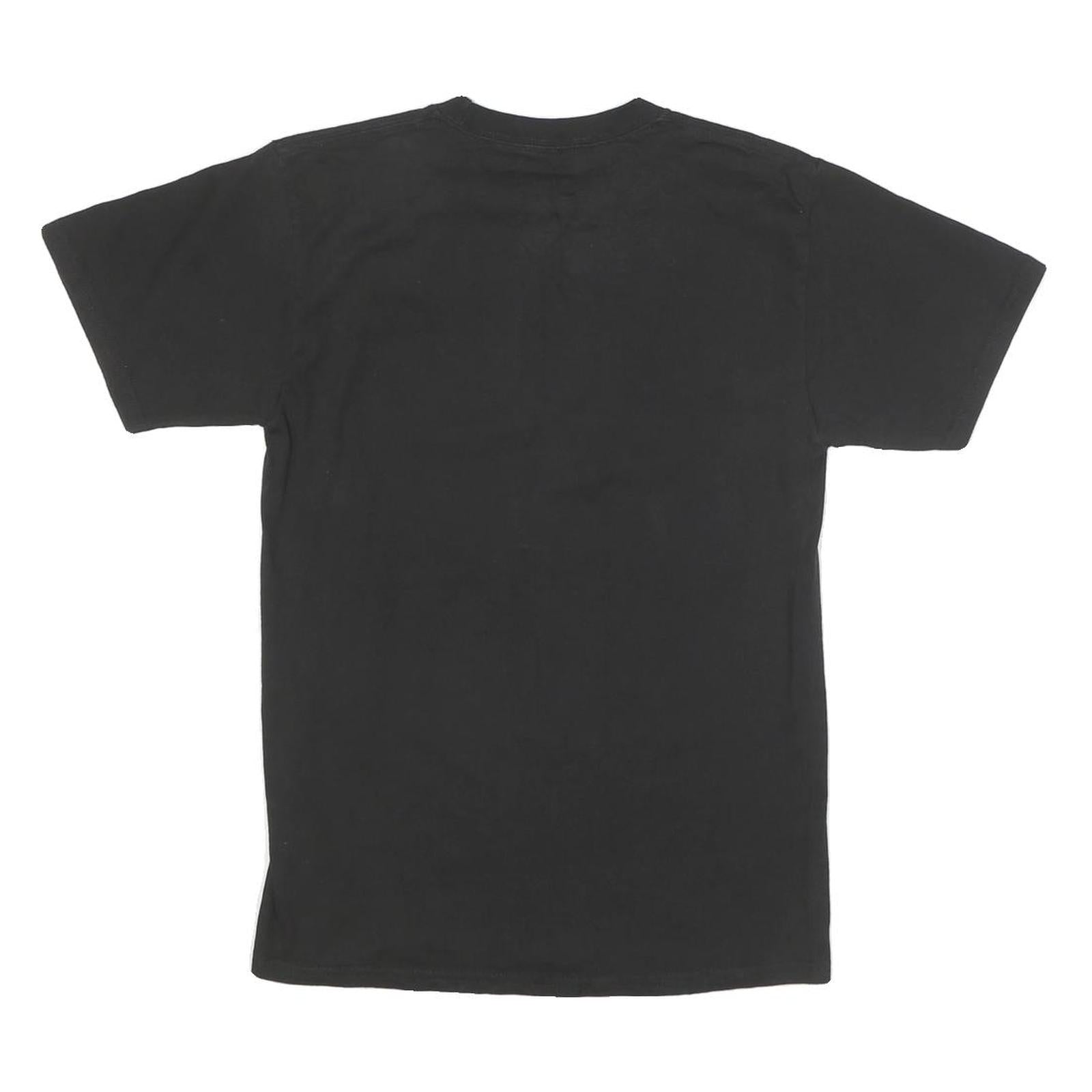 CHAMPION Mens Black Run The World University Graphic T-Shirt S Short Sleeve Crew