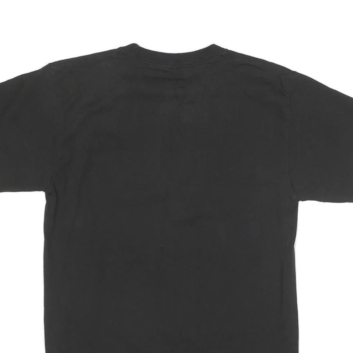 CHAMPION Mens Black Run The World University Graphic T-Shirt S Short Sleeve Crew