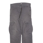 CARHARTT Mens Cotton Blend Grey Relaxed Cargo Trousers W30 L32 Utility Workwear