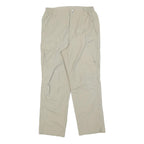 46 NORD Womens Polyester Blend Beige Regular Straight Trousers W28 L26 Cargo Zip