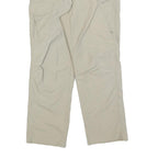 46 NORD Womens Polyester Blend Beige Regular Straight Trousers W28 L26 Cargo Zip