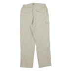 46 NORD Womens Polyester Blend Beige Regular Straight Trousers W28 L26 Cargo Zip