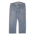 LEVI'S Mens Regular Fit Straight Leg Denim Light Blue Cotton Blend Jeans W38 L27