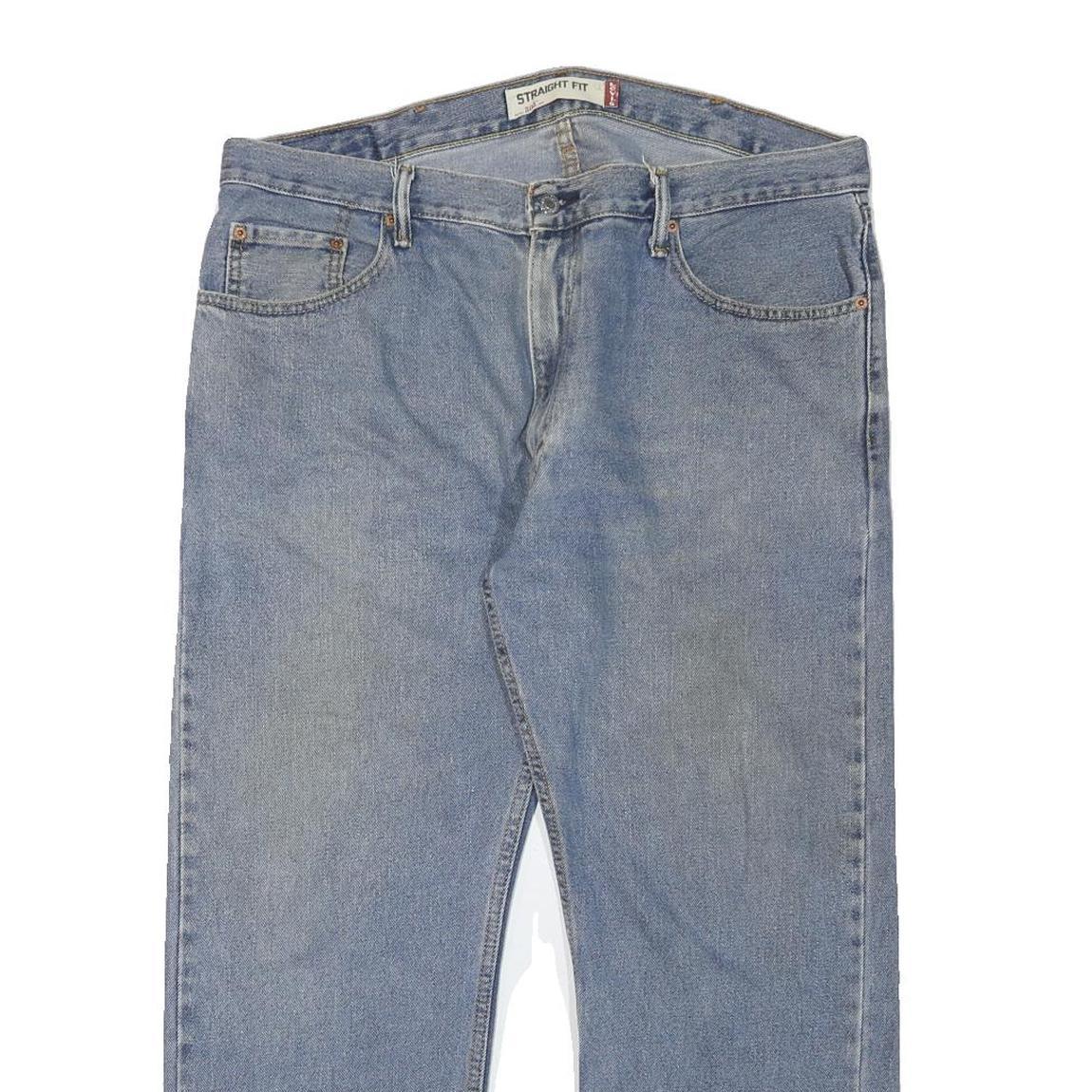 LEVI'S Mens Regular Fit Straight Leg Denim Light Blue Cotton Blend Jeans W38 L27