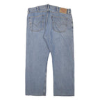 LEVI'S Mens Regular Fit Straight Leg Denim Light Blue Cotton Blend Jeans W38 L27
