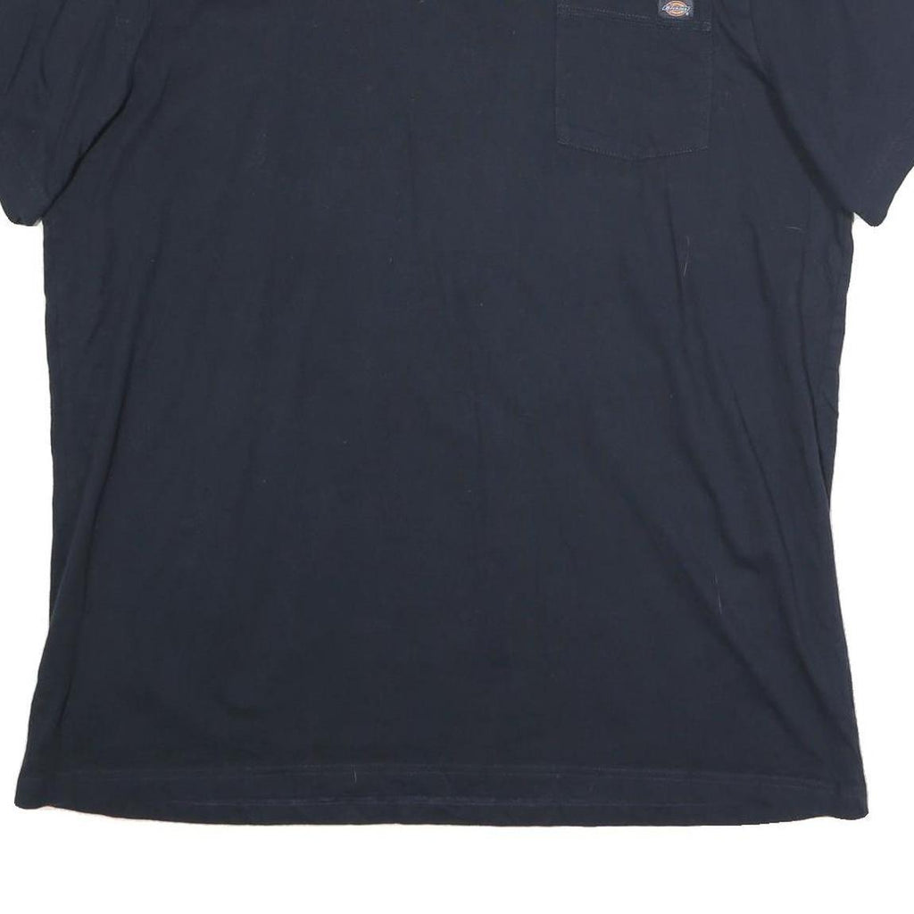 DICKIES Mens Black Pocket T-Shirt 2XL Short Sleeve Crew Neck Workwear Casual