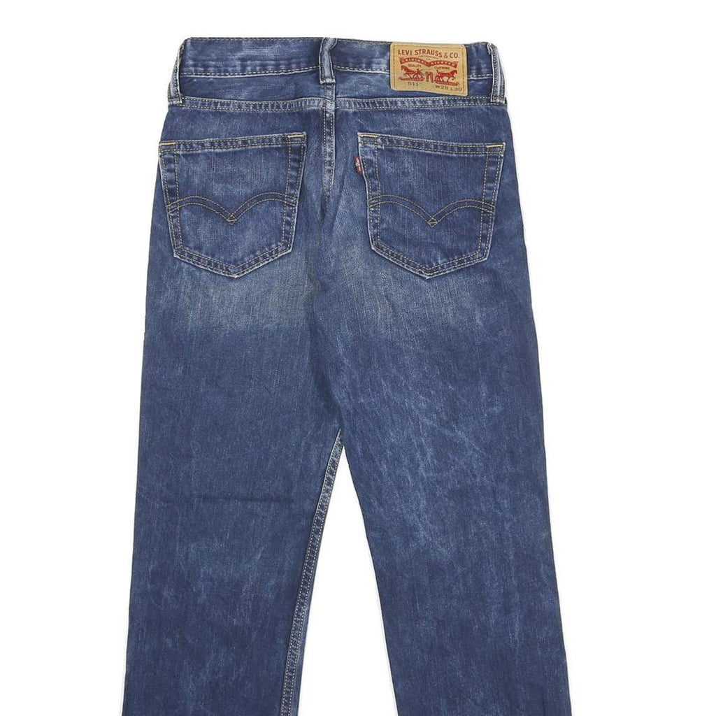 LEVI'S 511 Mens Slim Jeans Blue Denim Medium W28 L30 Zip Closure