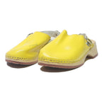 LADYBIRD Womens Yellow Leather Buckle Strap Clogs UK 3 Comfortable Slip On