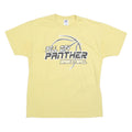 RUSSELL ATHLETIC Mens Yellow Pell City Panther Basketball T-Shirt M Short Sleeve