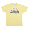 RUSSELL ATHLETIC Mens Yellow Pell City Panther Basketball T-Shirt M Short Sleeve
