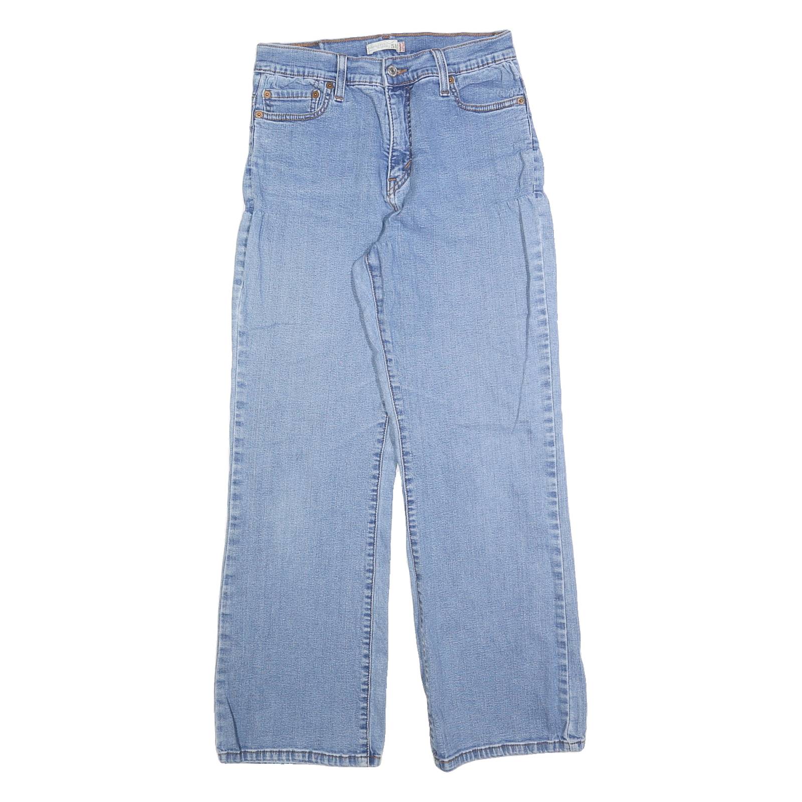 LEVI'S 515 Womens Jeans Blue Regular Straight Denim Light W28 Zip W26