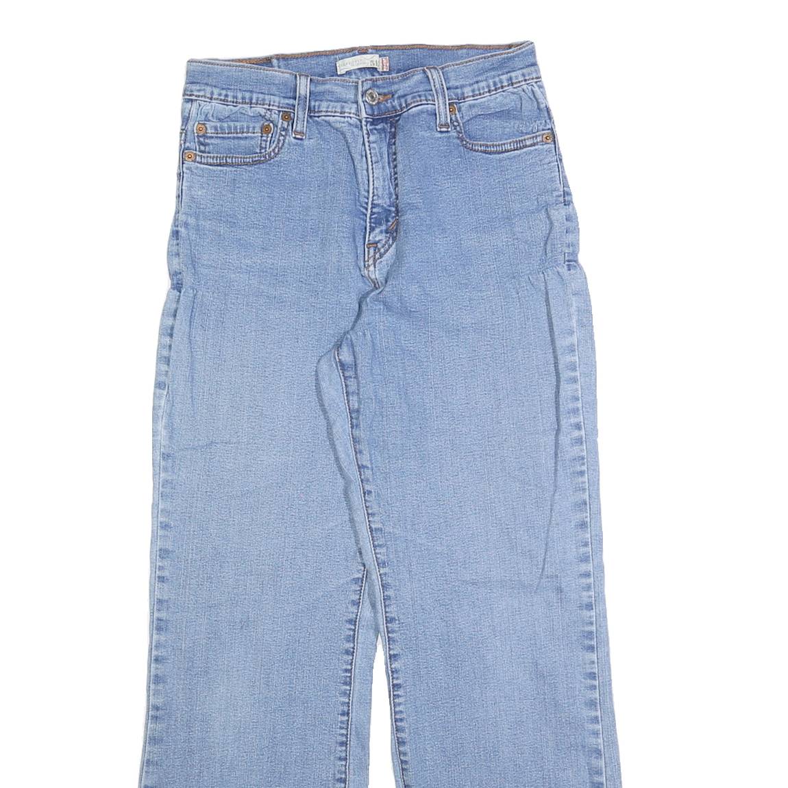 LEVI'S 515 Womens Jeans Blue Regular Straight Denim Light W28 Zip W26