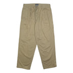 CHAPS RALPH LAUREN Mens Cotton Beige Relaxed Straight Trousers W36 L30 Classic
