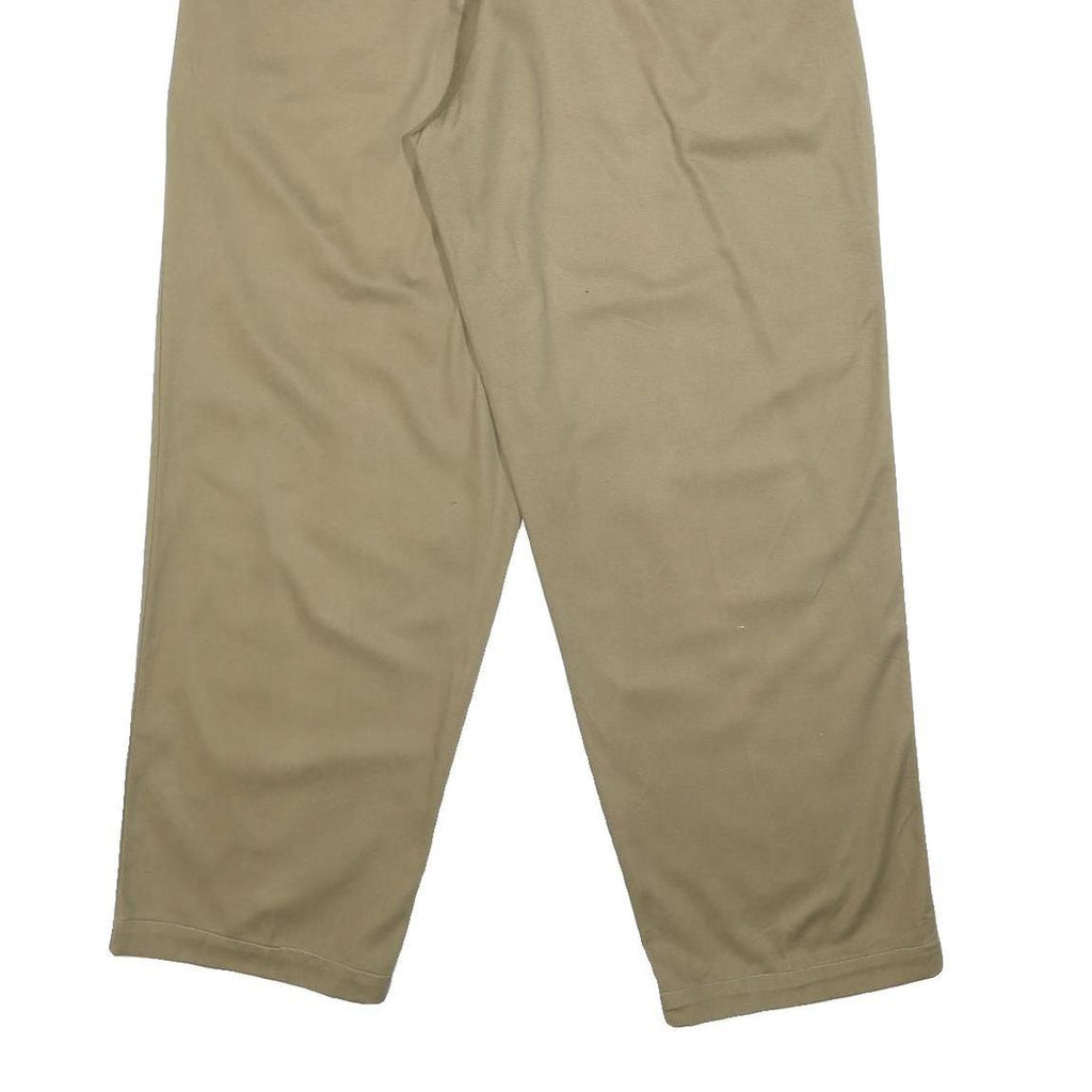 CHAPS RALPH LAUREN Mens Cotton Beige Relaxed Straight Trousers W36 L30 Classic