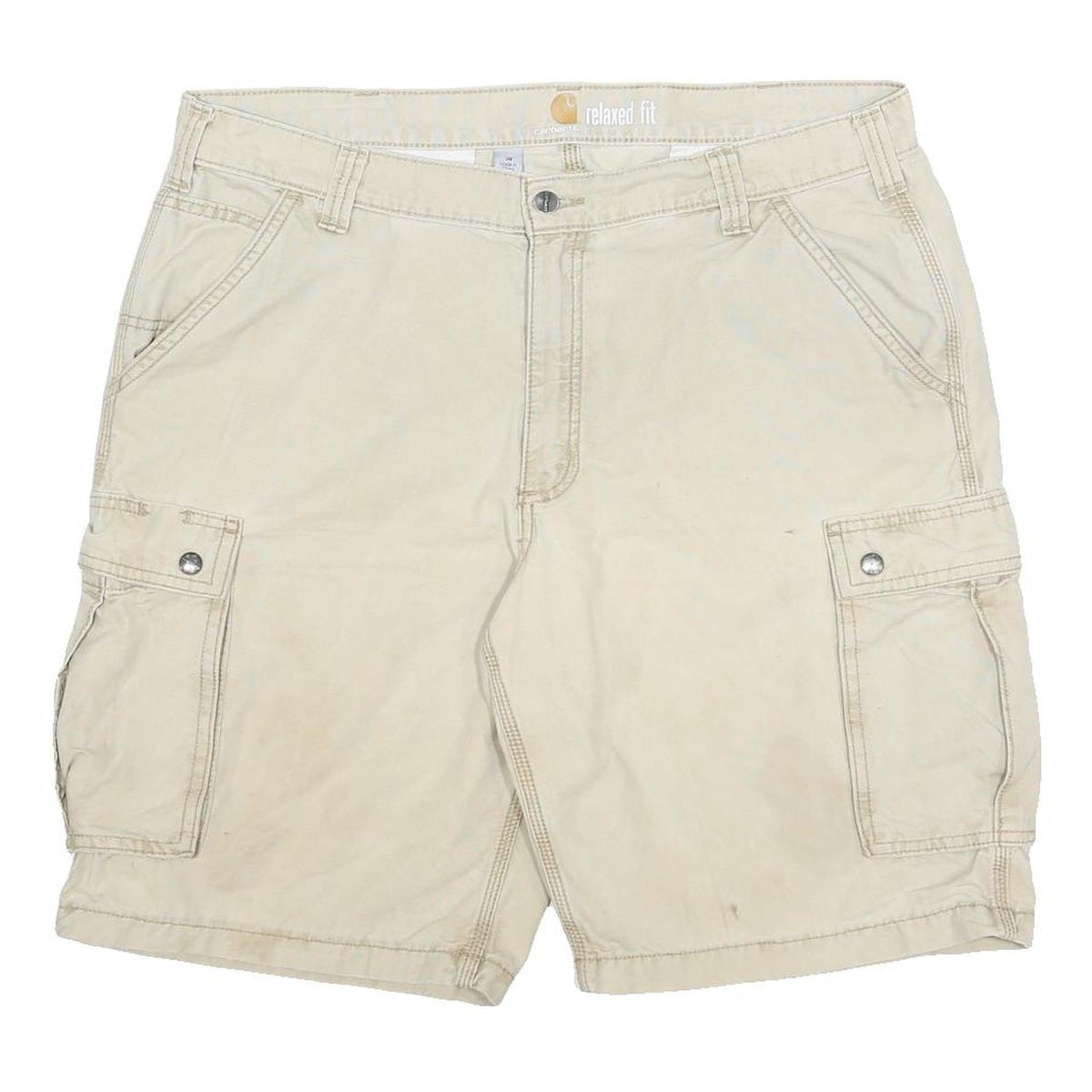CARHARTT Mens Shorts Beige Casual Cargo XL W38 Relaxed Fit Pocketed