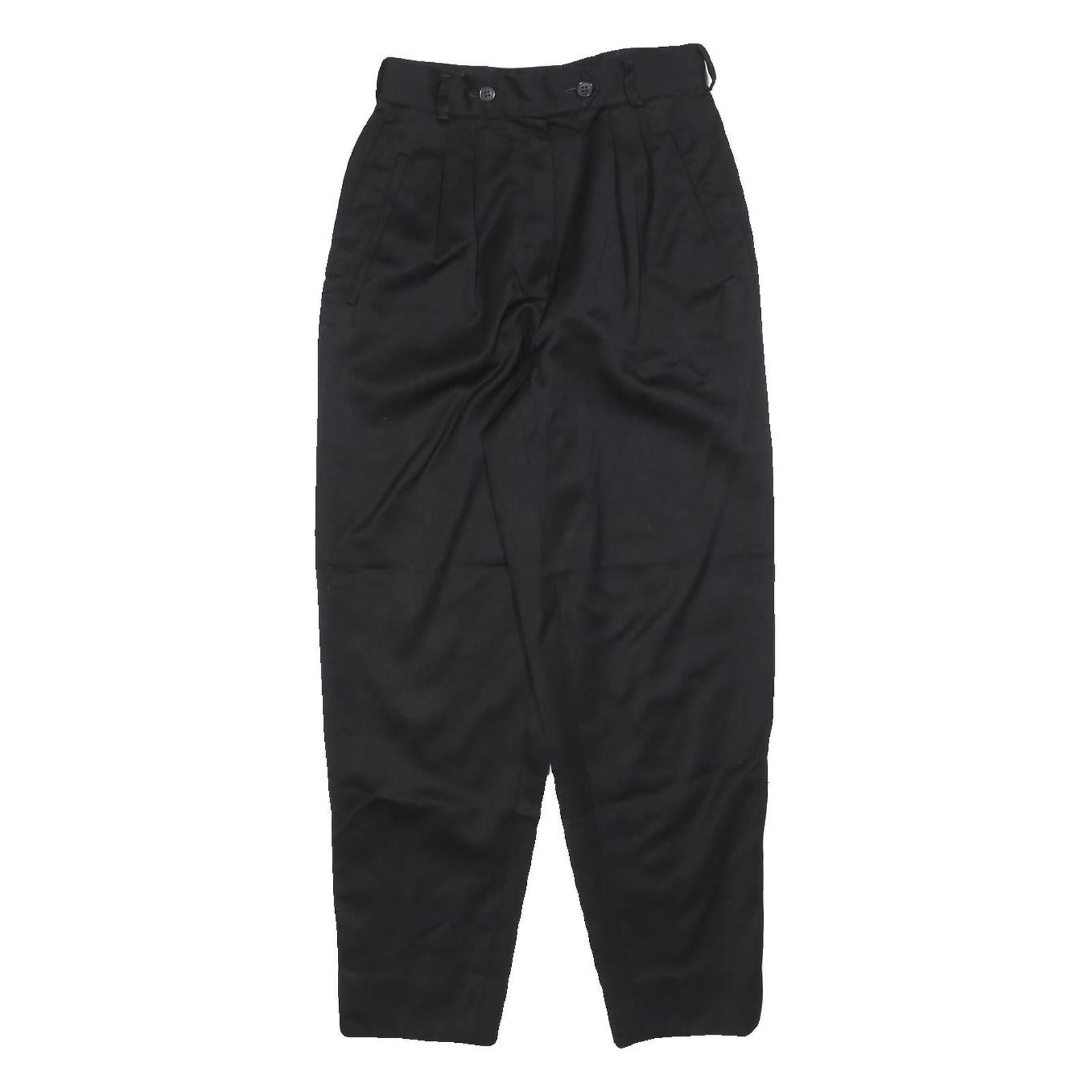 LINEA DONNA Womens Polyester Blend Black Regular Tapered Trousers W24 L26 Formal