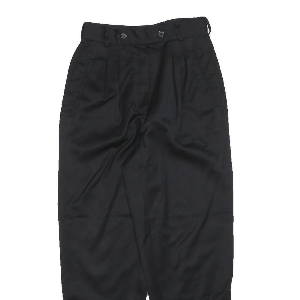 LINEA DONNA Womens Polyester Blend Black Regular Tapered Trousers W24 L26 Formal