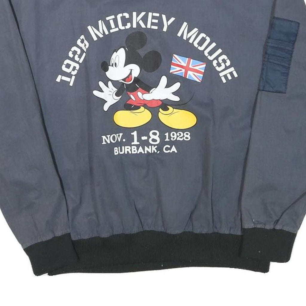 DISNEY Mens Blue Crew Neck M 1928 Mickey Mouse Graphic Sweatshirt