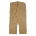 DICKIES Mens Regular Fit Beige Denim Jeans W40 L30 Workwear Zip Closure