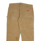DICKIES Mens Regular Fit Beige Denim Jeans W40 L30 Workwear Zip Closure