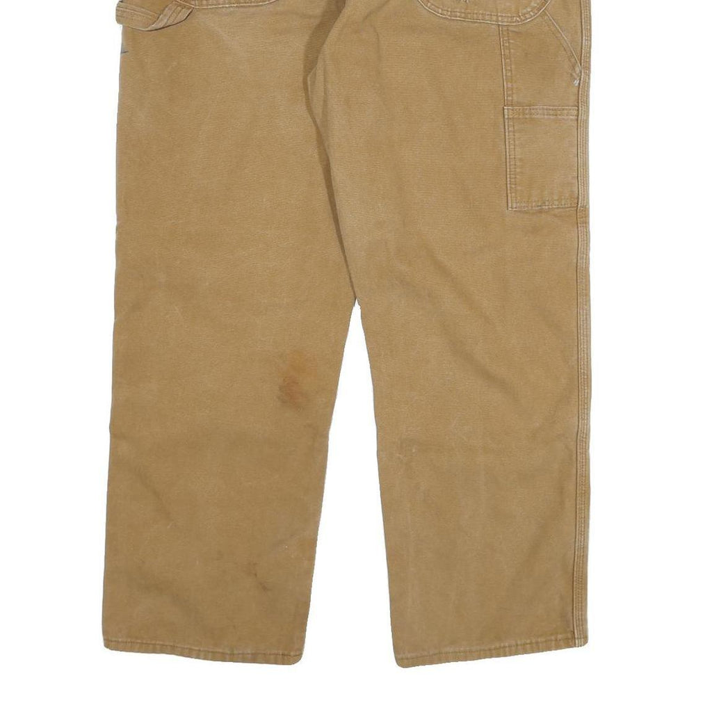 DICKIES Mens Regular Fit Beige Denim Jeans W40 L30 Workwear Zip Closure