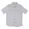 WRANGLER Mens Grey Cotton Blend Short Sleeve Shirt M Casual Workwear