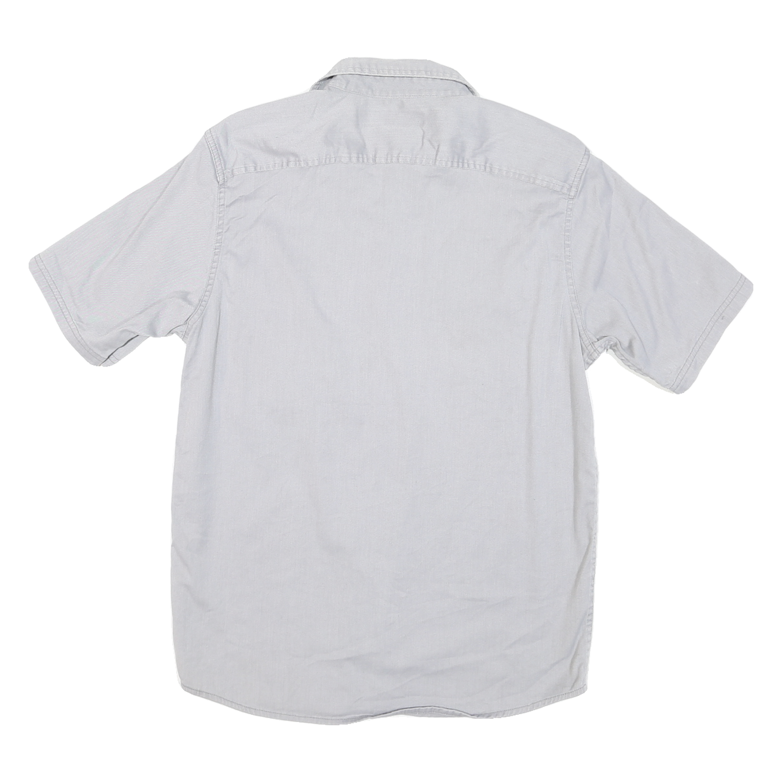 WRANGLER Mens Grey Cotton Blend Short Sleeve Shirt M Casual Workwear