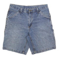 FADED GLORY Mens Denim Blue Casual Shorts L W34 Cotton Blend Classic Fit