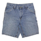 FADED GLORY Mens Denim Blue Casual Shorts L W34 Cotton Blend Classic Fit