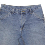 FADED GLORY Mens Denim Blue Casual Shorts L W34 Cotton Blend Classic Fit