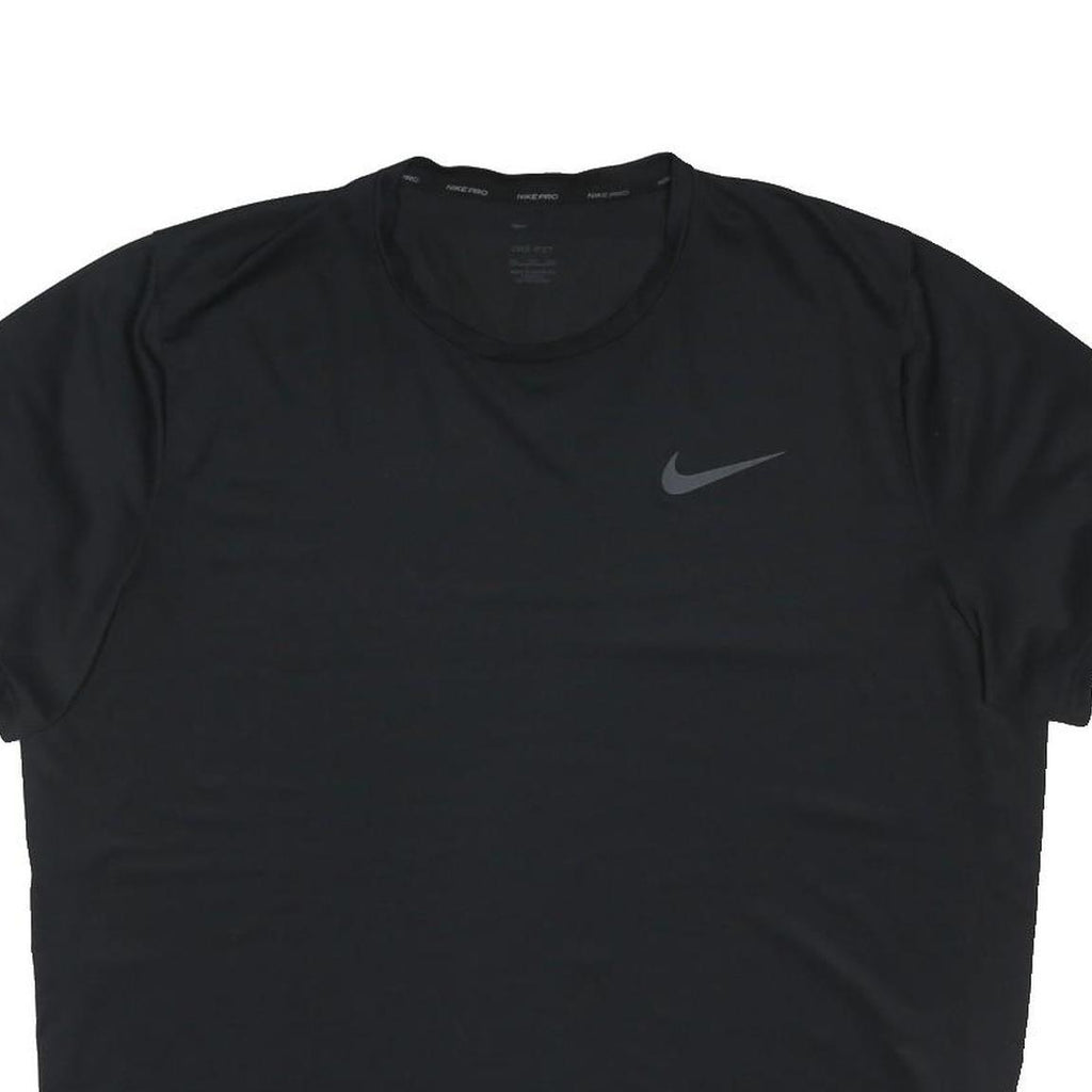 NIKE Mens Black Pro T-Shirt 2XL Short Sleeve Crew Neck Sportswear Gym