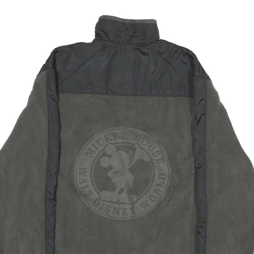 DISNEY Mens Grey & Black Patterned Pullover Basic Knit S Disney World Logo