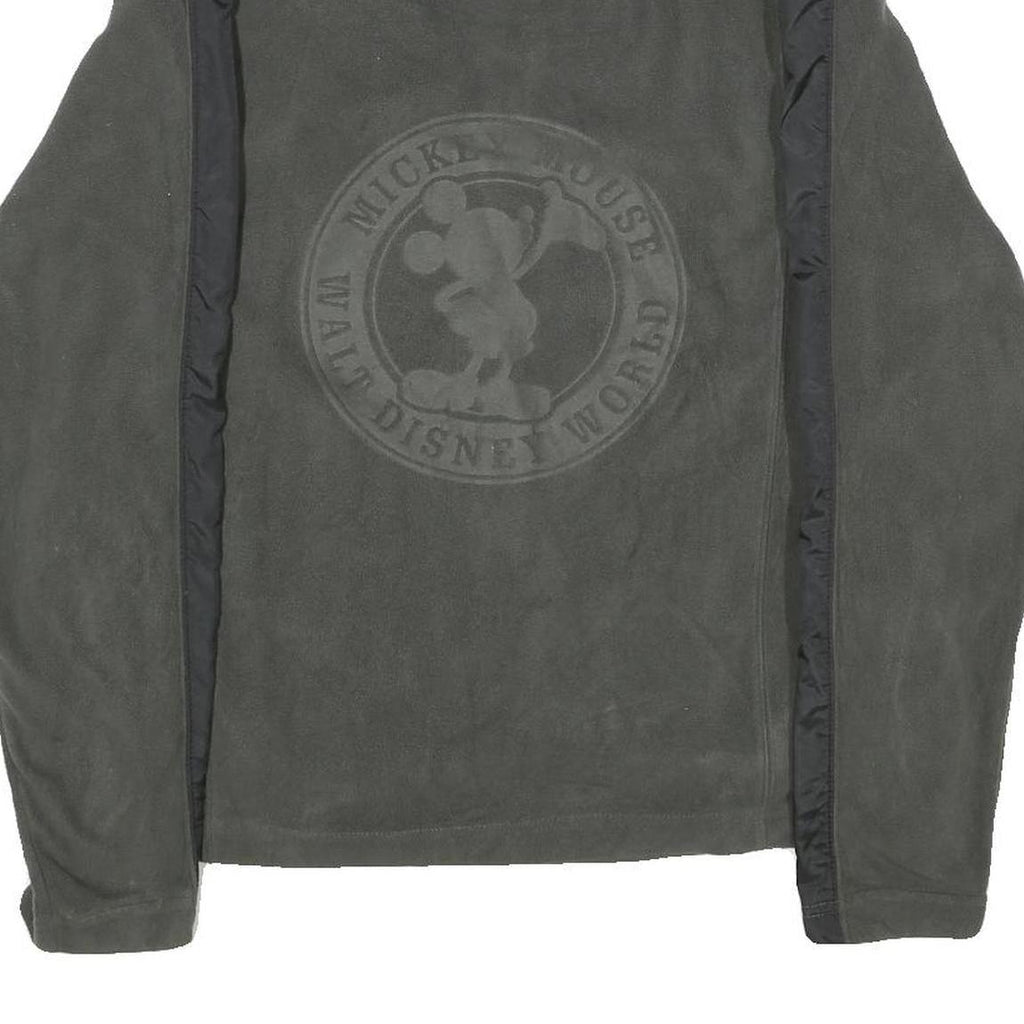 DISNEY Mens Grey & Black Patterned Pullover Basic Knit S Disney World Logo