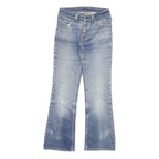 LEVI'S Womens Jeans Blue Regular Flared Denim Medium W26 L26 Button Closure